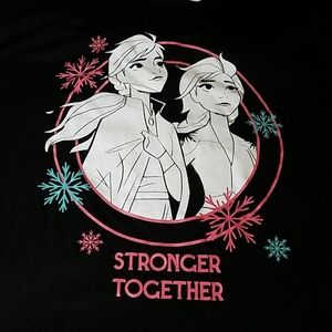 Elsa & Anna Stronger Together Cap Sleeve Black